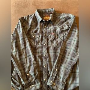 Men’s XXL, Rafter C, Western wear button up shirt, excellent condition.